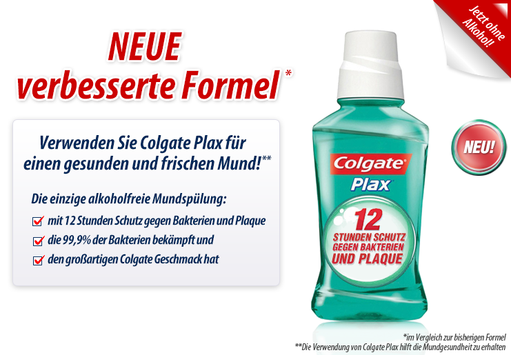Verwenden Sie Colgate Plax für einen gesunden und frischen Mund!
