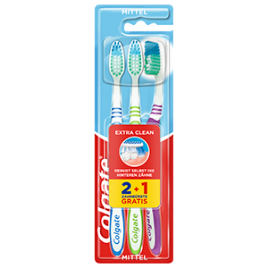 Colgate® Extra Clean Zahnbürste 2+1